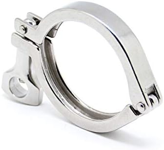 QiiMii 13MHHM Stainless Steel 304 Single Pin Heavy Duty Tri Clamp with Wing Nut for Ferrule TC 2.5"(2.5 Inch)