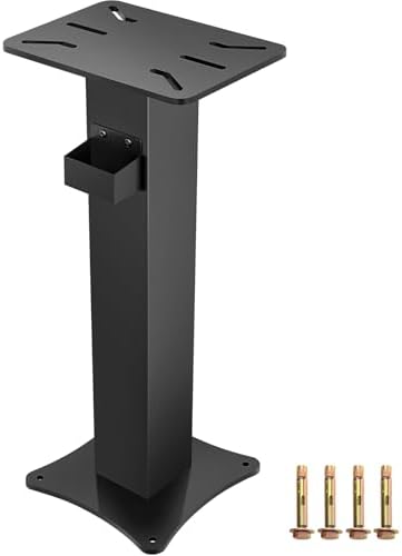 Bench Grinder Stand, Floor Pedestal, 13.77"x9.84" Mounting Plate, 32.67" H