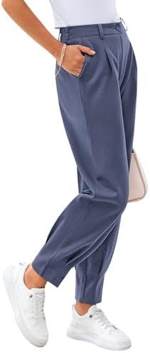 CFLONGE Womens Ankle Work Pants Trousers Casual Slacks
