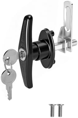 Truck Cap Camper Shell T-Handle Lock Latch Replacement Parts, Truck Bed Topper Door Locking Kit Accessories with Keys - Left Lock