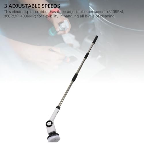 Electric Spin Scrubber Cordless 7 Heads High Efficiency 3 Speeds IPX7 Water Rechargeable 2000mah Electric Cleaning Brush for Floor Wall