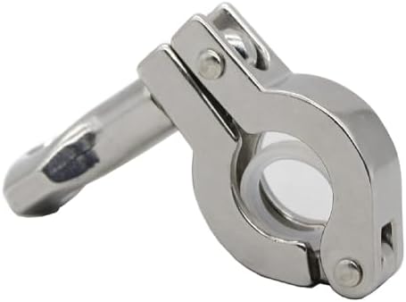 QiiMii 13MHHM Stainless Steel 304 Single Pin Heavy Duty Tri Clamp with Wing Nut for Ferrule TC 3/4"(3/4 Inch)