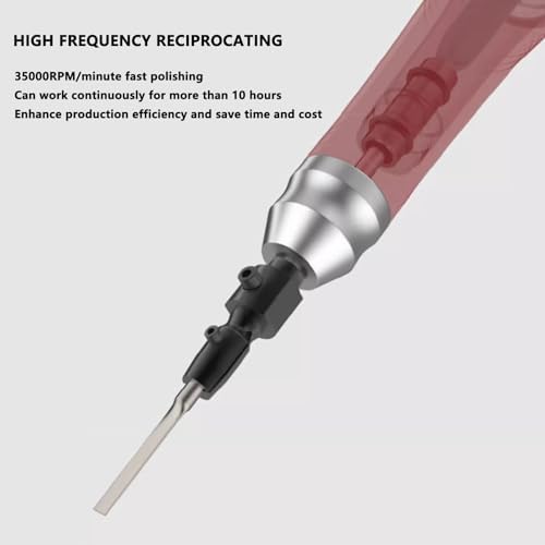 Reciprocating sander, pneumatic sanding pen, 35,000 RPM/MIN, adjustable mini pen-shaped sanding tool for efficient sanding and polishing of surfaces, small sanding and polishing(0.3mm stroke)