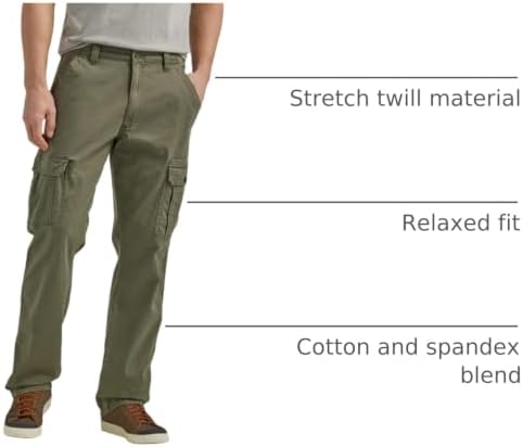 Wrangler Authentics Men's Relaxed Fit Stretch Cargo Pant