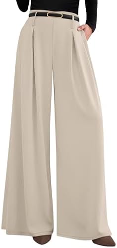 PRETTYGARDEN Womens Wide Leg Dress Pants Flowy Trousers