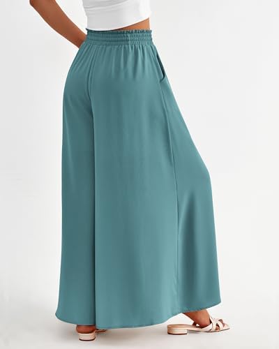 BTFBM Wide Leg Flowy Palazzo Pants for Women