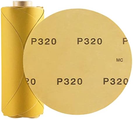 100 PCS 6 Inch PSA Sanding Discs 320 Grit Sticky-Back Sandpaper
