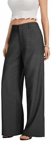 FUNYYZO Wide Leg Dress Pants for Women Work Slacks Business Casual Outfits