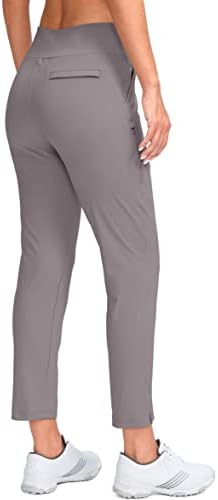 YYV Women's Golf Pants High Waist Stretch Ankle Pants with Pockets