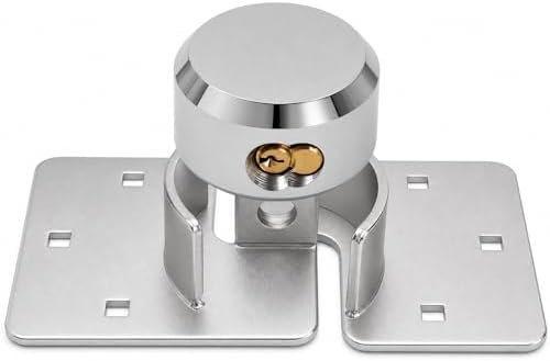 Lawei 2 Pack Van Door Lock, 73MM Heavy Duty Hidden Shackle Puck Lock with Hasp, Solid Steel Door Locks with 4 Keys for Vans, Trucks, Gates, Trailer, Garage, Cargo & Sliding Van, 6-Pin Brass Cylinder