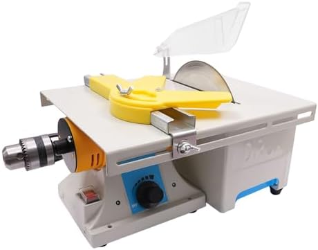 Mini Table Saw and Polisher, Multi-Functional Lapidary Saw for Crafts, Jewelry Making Polisher for Cutting, Grinding, Drilling, Angle Adjustable