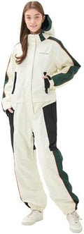Women One Pieces Ski Suits Waterproof Warm Insulated Ski Jumpsuit Removable Hood Snowsuit for Snow Sport