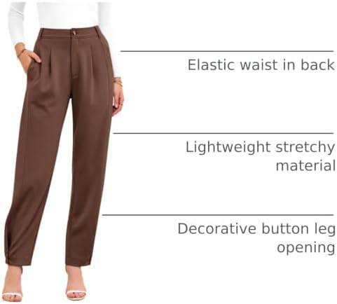BTFBM Business Casual Outfits for Women Tapered Work Pants