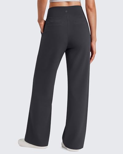 G4Free EverGoing Wide Leg Yoga Pants for Women Front Seam with Pockets