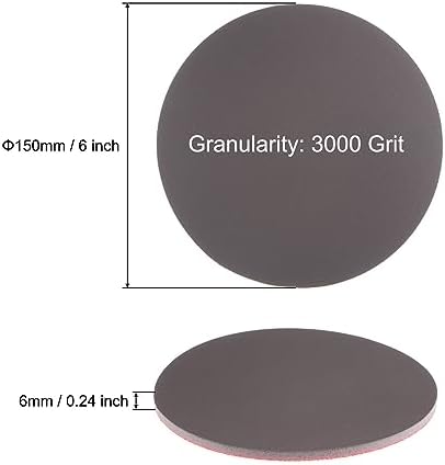 uxcell 30pcs 3000 Grit Sanding Sponge 6" Hook and Loop Sponge Sanding Disc