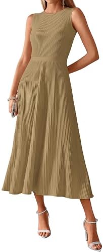 BTFBM Women Midi Bodycon Tank Dress