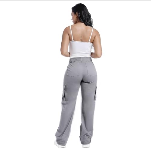 Soulsfeng Women's Baggy Cargo Pants Relaxed Fit Casual Cotton Hiking Pants with 6 Pockets
