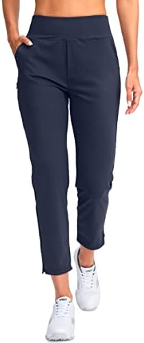 YYV Women's Golf Pants High Waist Stretch Ankle Pants with Pockets