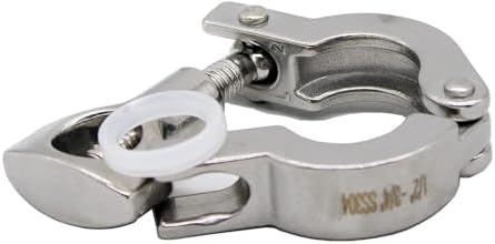QiiMii 13MHHM Stainless Steel 304 Single Pin Heavy Duty Tri Clamp with Wing Nut for Ferrule TC 3/4"(3/4 Inch)