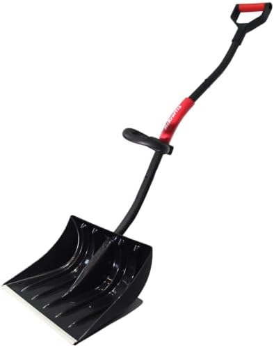 Ergonomic Snow Shovel with Assist Grip for Driveway; D-Grip