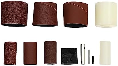 Mini Belt Disc Sander, Adjustable Speed 6-Inch Sanding Disc and 1.2 x 15-Inch Mini Bench Grinder for Wood Metal Stone Grinding, Small Spindle Sander Machine for Curve Grinding
