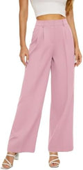 KICZOY Women Casual Wide Leg Dress Pants High Waist Lightweight Flowy Pants