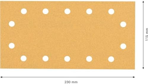 Bosch Professional 50x Expert C470 Sandpaper (for Hardwood, Paint on Wood, 115x230 mm, Grit 100, Accessories Orbital Sander)