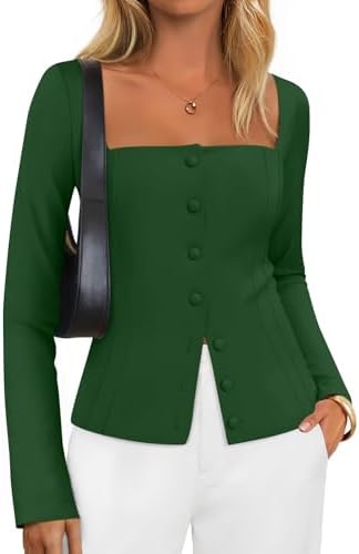 ZESICA Women's Business Casual Fitted Blazers Office Outfits
