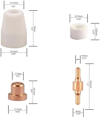 plasma cutter accessories 150PCS PT-31 Air Plasma Cutting Nozzle Electrode Consumables for CUT-40 CUT-50D CT-312
