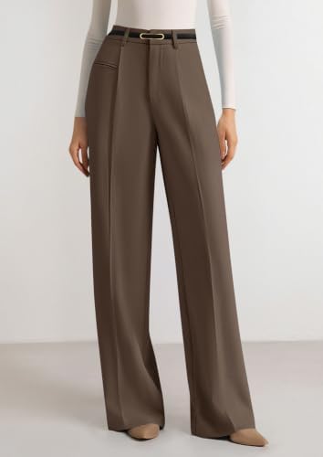 PRETTYGARDEN Women's Tailored Wide Leg Work Dress Pants