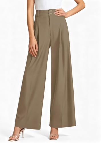 PRETTYGARDEN Women's High Waisted Wide Leg Dress Pants