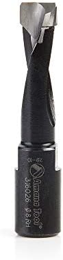 Amana Tool 316026 Carbide Tipped 2 Flute Right Hand Rotation Slot Router Bit Drill Bits 8mm Dia x 28mm x 49mm Long Compatible with Festool Domino Joiner Machine