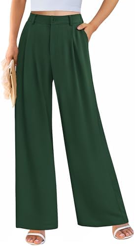 PRETTYGARDEN Women's Flowy Wide Leg Dress Pants