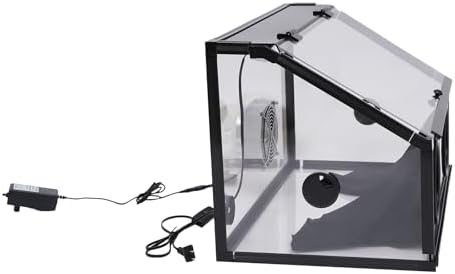 Fully Enclosed Dust Box with LED 2 Holes 3mm Acrylic Cover