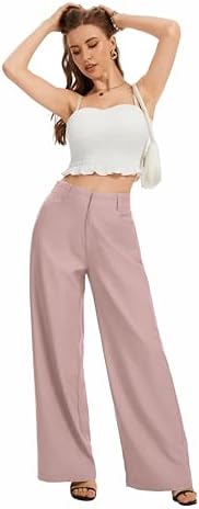 FUNYYZO Wide Leg Dress Pants for Women Work Slacks Business Casual Outfits