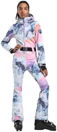 GSOU SNOW Womens Ski Suit One Piece Jumpsuit Snow Jacket Waterproof
