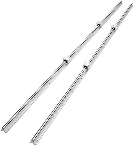 VEVOR Linear Rail Slide SBR20-1800mm 2 PCS and 4 PCS SBR20UU Slide Blocks Linear Guide Rail and Bearings Kit for Automated Machines DIY Project CNC Router Machines