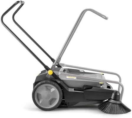 Kärcher Pro Walk Behind Outdoor Push Sweeper, KM 70/20 C, 1 Bristle Brush - 28" Working Width, 12 Gallon, Heavy Duty Broom - for Commercial Use in Warehouses, Workshops, and More