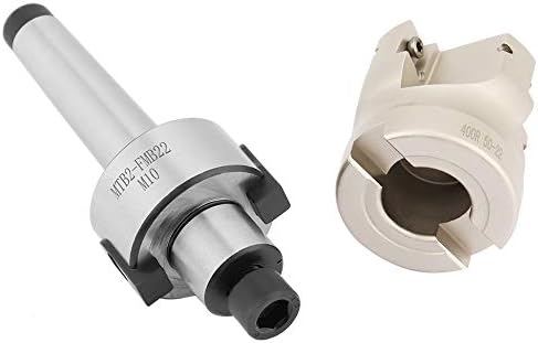 Tiiyee Face End Mill Set, MT2 FMB22 Holder Indexable 400R 50 22 CNC Cutter