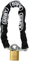 ABUS Hardened Steel 8KS/16 Thick Square Security Chain for Bikes, Containers, Trailers, ATV's, Motorcycles and Personal/Industrial Property (Chain and 83/45 Padlock, Keyed Alike)