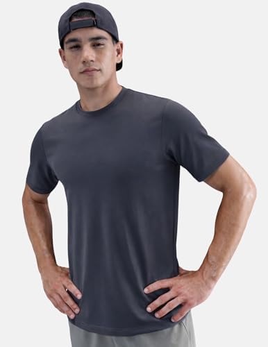 Liberty Imports 5 Pack Men's Active Quick Dry Crew Neck T Shirts