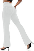VOOVEEYA Women's Bootcut Leggings - Bootleg Yoga Pants Flare with 4 Pockets