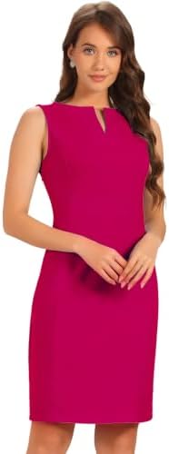 Allegra K Womens Work Sheath Dress Sleeveless Business Pencil Dresss