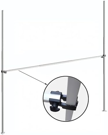 Universal Sunshade Tent Crossbar,Suitable for 10X20,10X15,10X10 pop-up sunshades,with Frame connectors,10 Foot Universal Crossbar,Crossbar only (30 mm Square clamp + Crossbar)