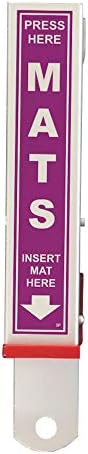 HI-TECH Car Wash Mat Clamps – Heavy-Duty Floor Mat Holders for Cleaning & Drying – Rust-Resistant Aluminum – Mountable – Holds All Mats – Purple, 1 Pack