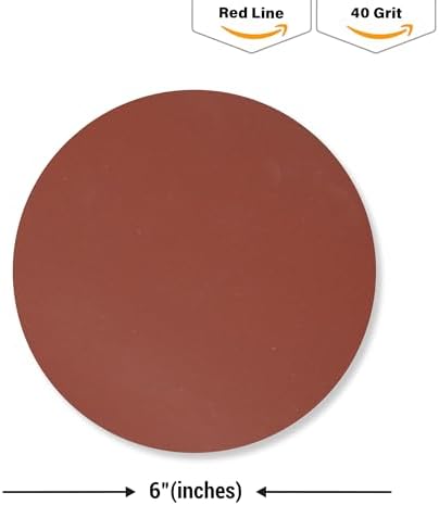 Indasa 6" Rhynogrip 50 PCS Sanding Discs – Hook & Loop, Anti-Clog, Dust-Free Design – High-Performance Abrasive (Red, 6" Inch Hook & Loop Sanding Discs, 800, Aluminum Oxide + Lubricant Coating)
