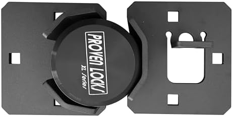Proven Industries Puck Lock Hasp Kit - Storage Door Security, Black