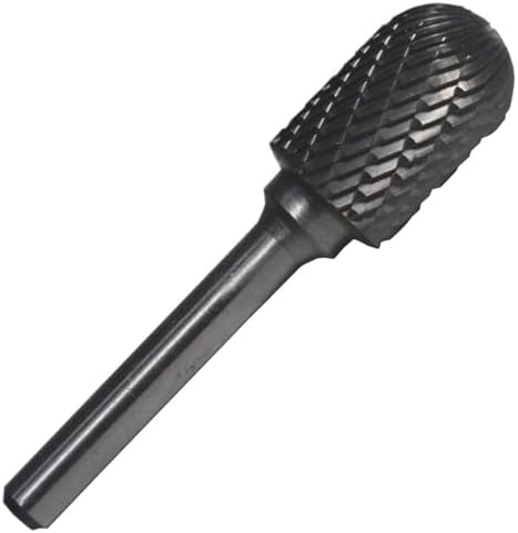 Drill America SC-7 Carbide Burr/Rotary File Cylindrical Radius-End Double Cut for Die Grinder 3/4" Dia. x 1" Cut Length with 1/4" Shank and 2-3/4" Overall Length, DUL Series