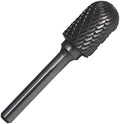 Drill America SC-7 Carbide Burr/Rotary File Cylindrical Radius-End Double Cut for Die Grinder 3/4" Dia. x 1" Cut Length with 1/4" Shank and 2-3/4" Overall Length, DUL Series