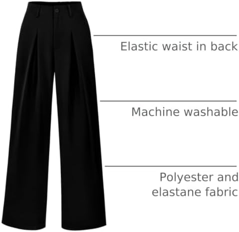 BTFBM Fall High Waisted Business Casual Palazzo Pants for Women Dressy 2026